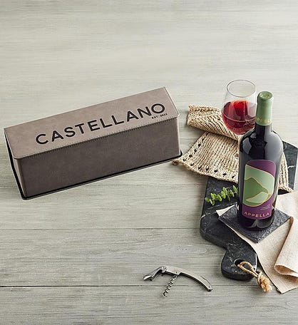 Personalized Wine Box with Tools and Wine